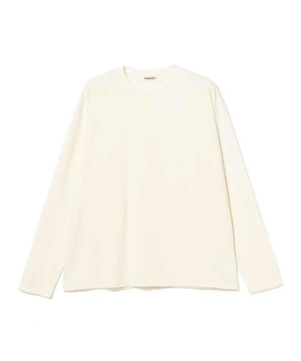 AURALEE / BRUSHED ORGANIC COTTON JERSEY L/S TEE