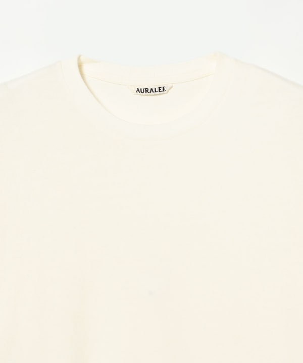 AURALEE / BRUSHED ORGANIC COTTON JERSEY L/S TEE