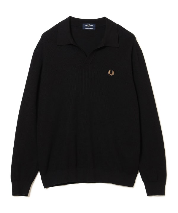 [Special order] FRED PERRY / Skipper Knit Long Sleeve Polo Shirt - Classic skipper neckline design