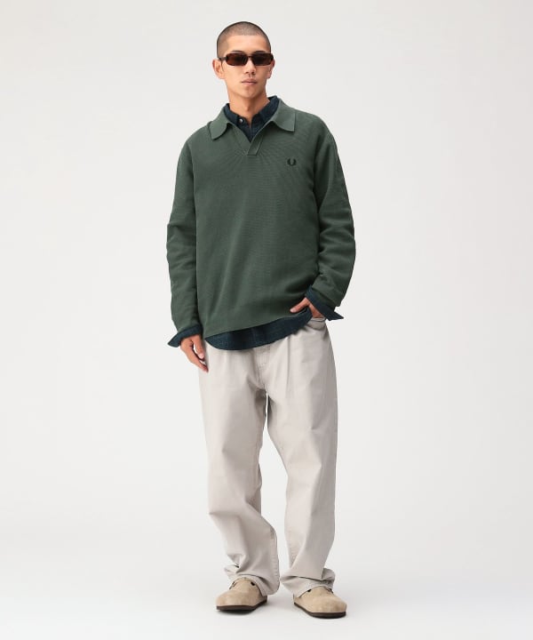 FRED PERRY 2026年モデル BEAMS別注 スキッパー ニットポロ BEAMS（ビームス）【別注】FRED PERRY / Skipper Knit Long Sleeve