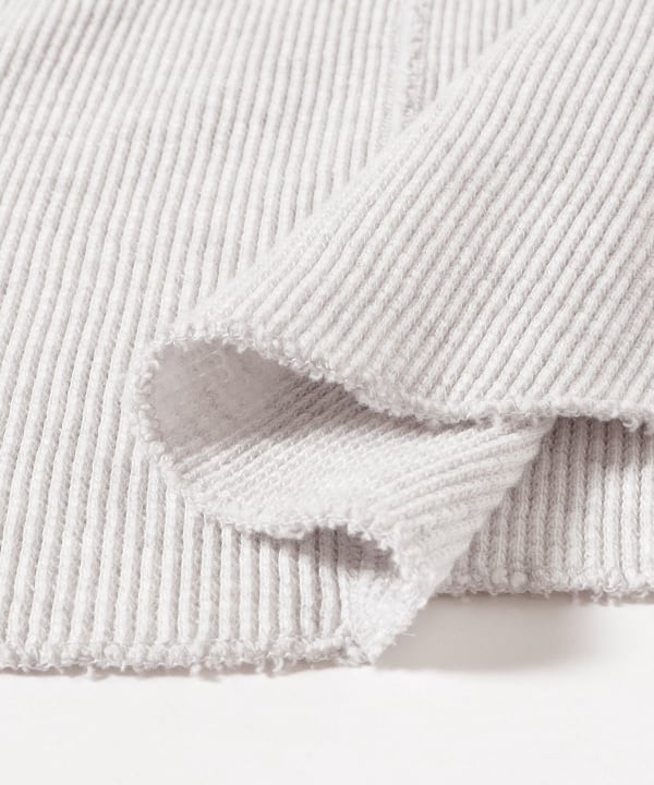 UNUSED / long sleeve henry neck waffle Tshirt