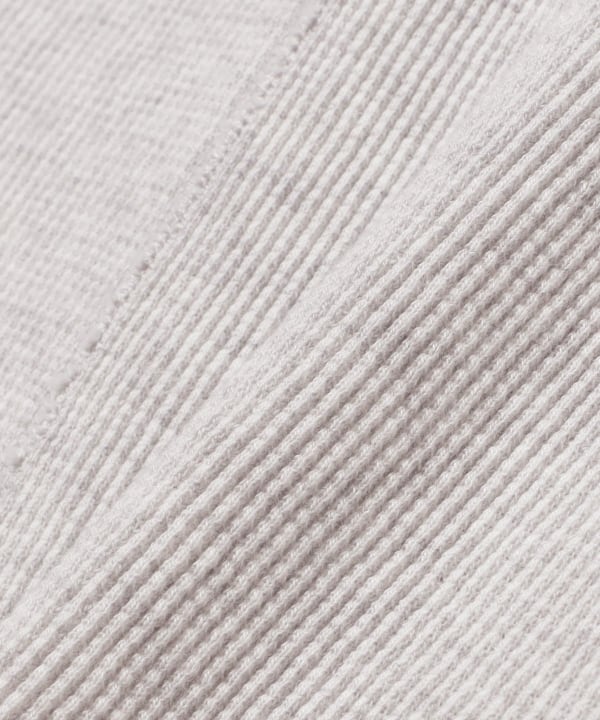 UNUSED / long sleeve henry neck waffle Tshirt