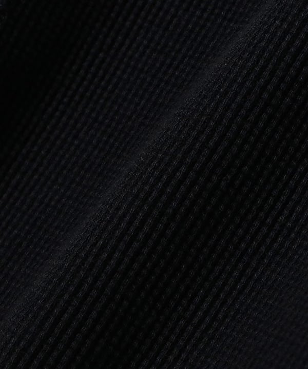 UNUSED / long sleeve henry neck waffle Tshirt