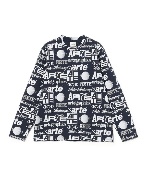 Arte Antwerp / オールオーバーロゴ ロングスリーブ Tシャツ
