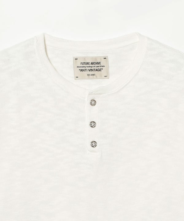 FUTURE ARCHIVE / SLUB HENLEY NECK TEE
