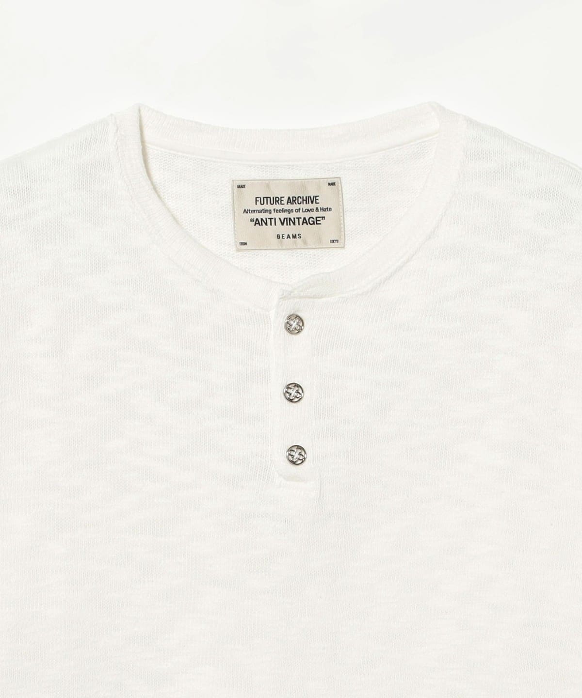 トップス FUTURE ARCHIVE SLUB HENLEY NECK TEE BEAMS（ビームス）FUTURE ARCHIVE / SLUB HENLEY NECK TEE（Tシャツ