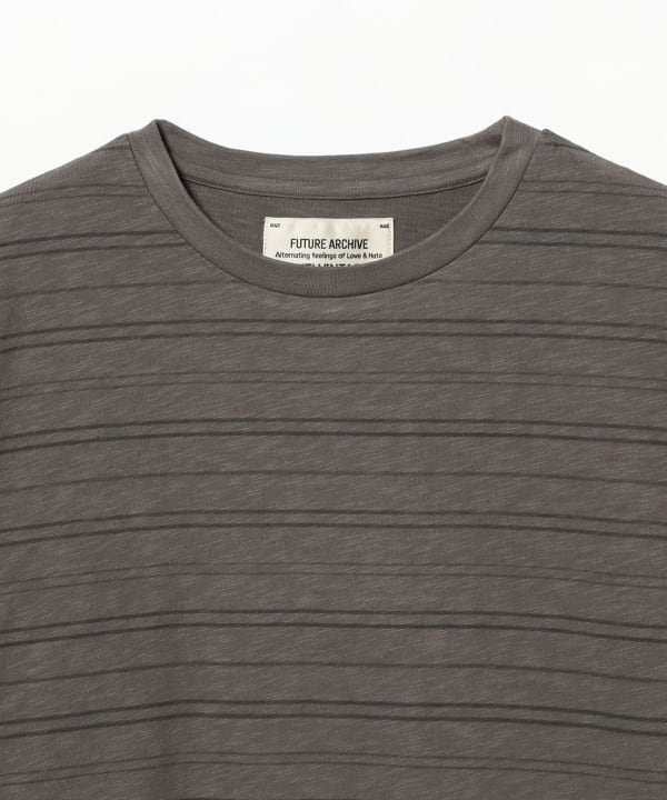 FUTURE ARCHIVE / SLUB BORDER LONG SLEEVE TEE