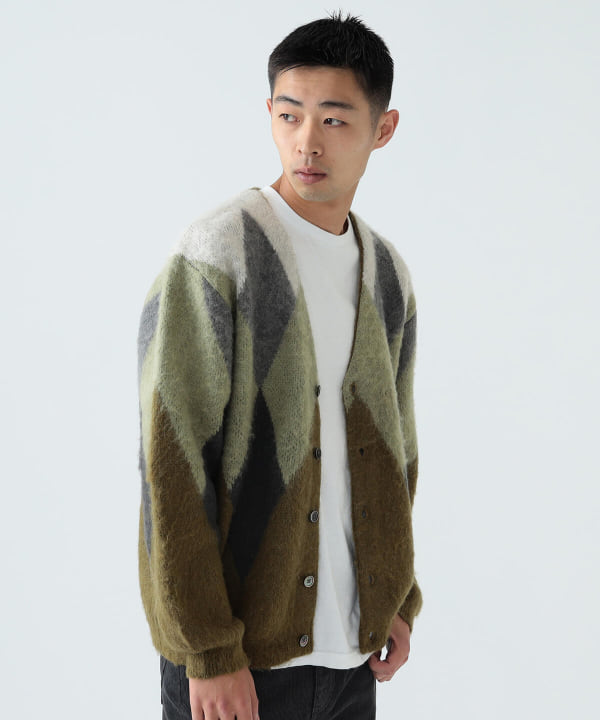 BEAMS [BEAMS] BEAMS / Argyle shaggy cardigan (tops cardigan) mail 