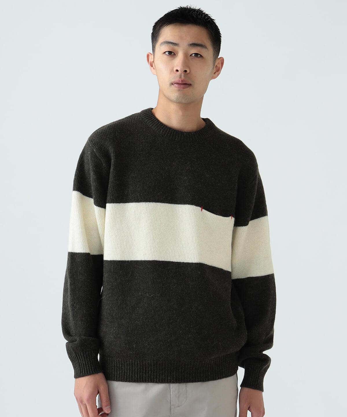 BEAMS [BEAMS] BEAMS / Line crew neck knit (tops knit/sweater