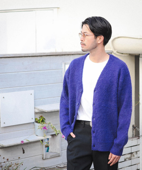 BEAMS [BEAMS] BEAMS / 7 gauge solid shaggy cardigan (tops cardigan 