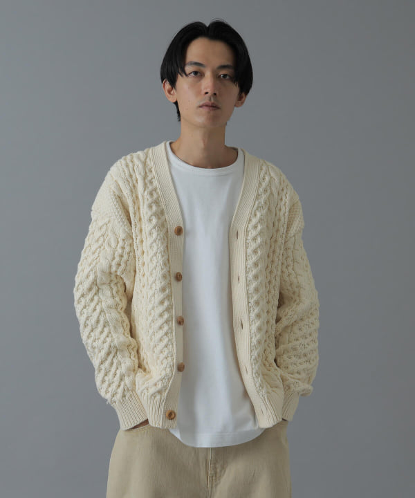 BEAMS JAPAN / フィッシャーマンニットカーディガン