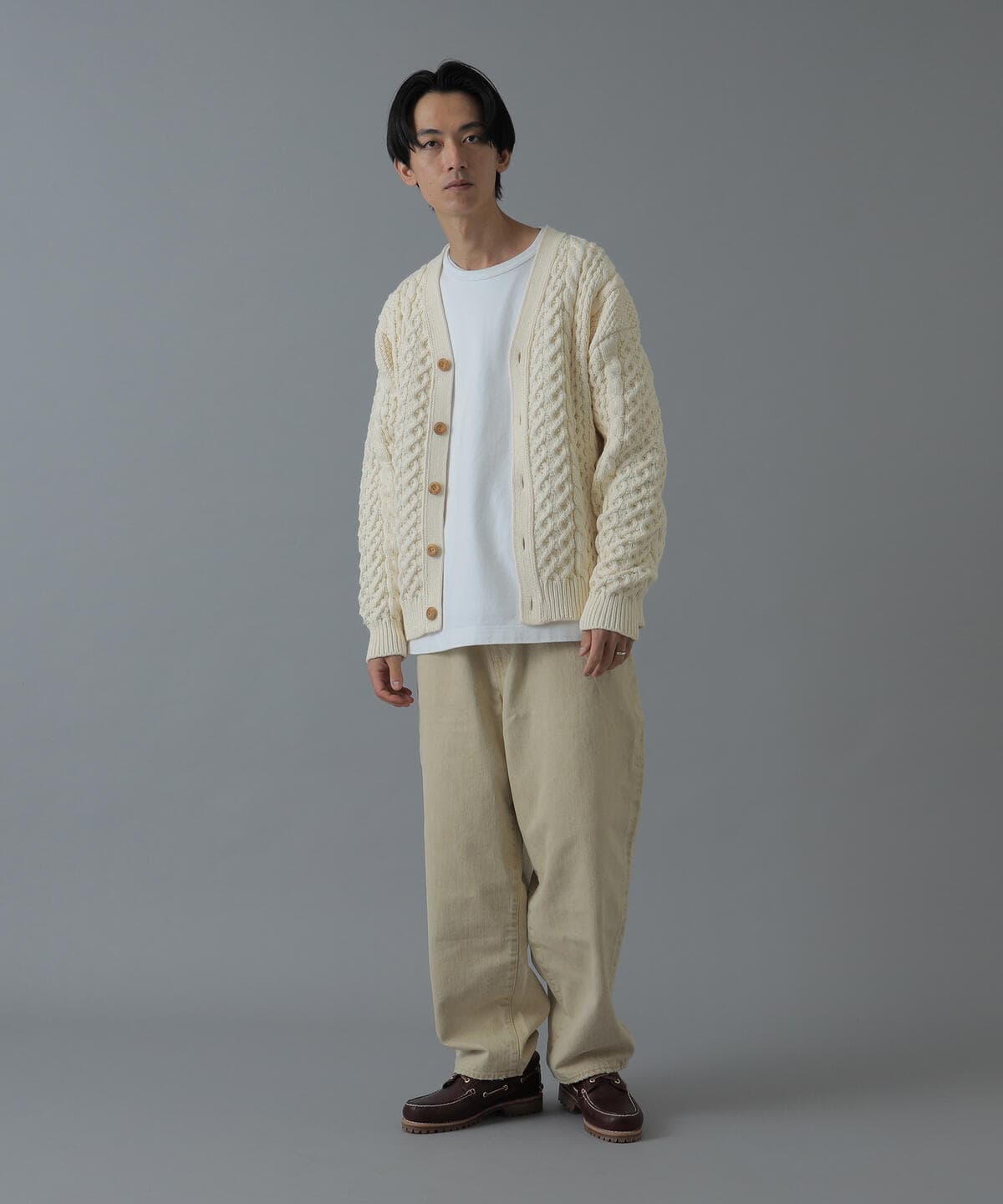 BEAMS JAPAN / フィッシャーマンニットカーディガン