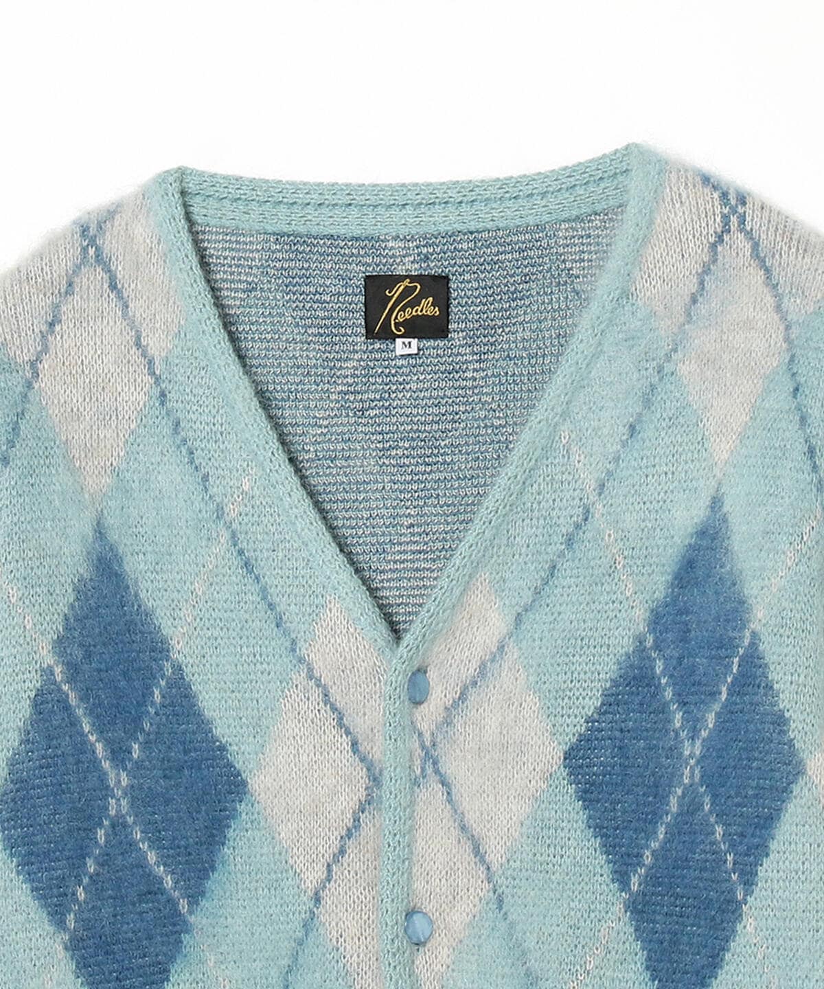BEAMS(ビームス)NEEDLES / MOHAIR CARDIGAN - Argyle(トップス