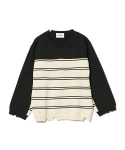 ▲NOMA t.d. / Stripe Damaged Sweater