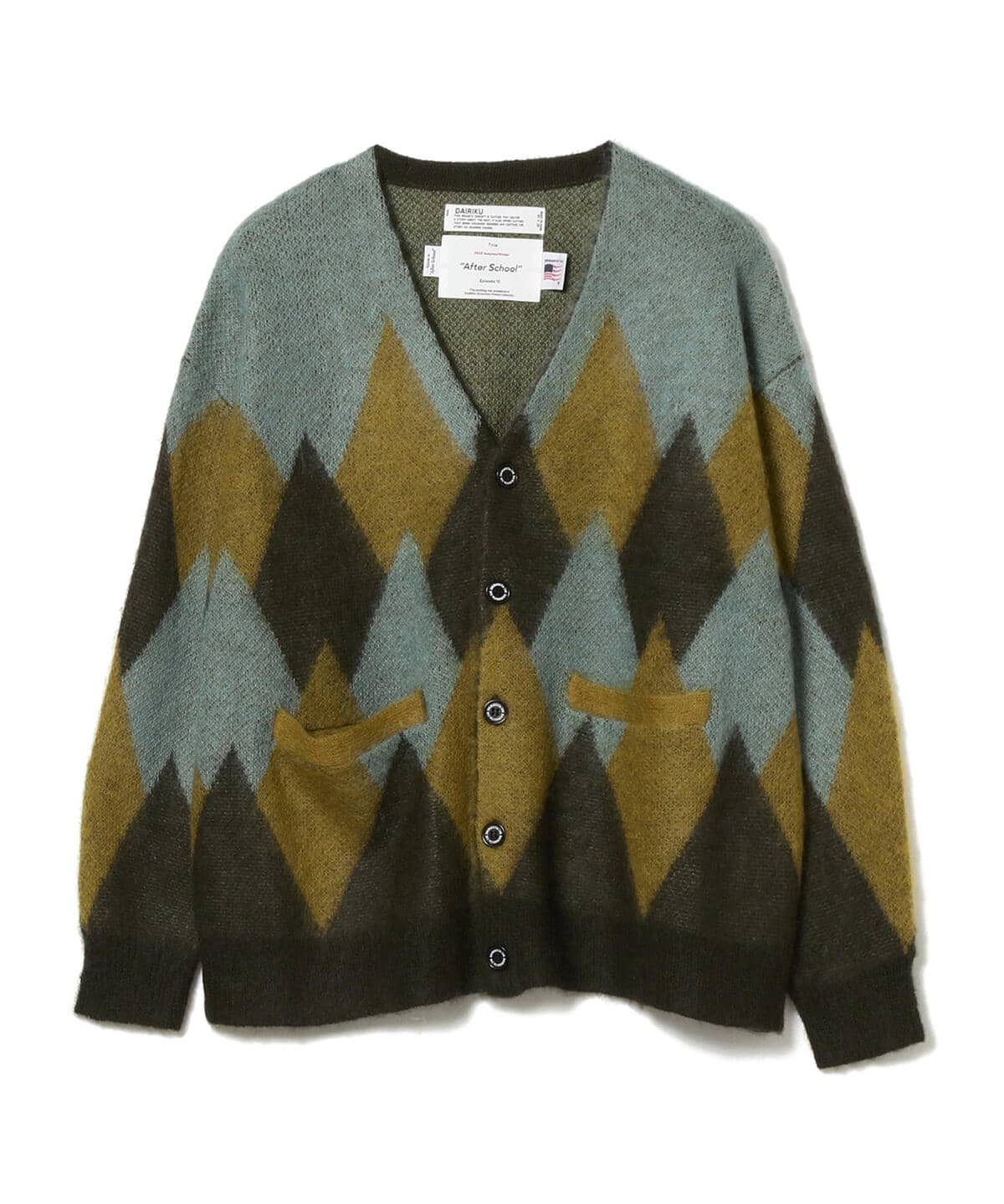 Dairiku mohair argyle cardigan-