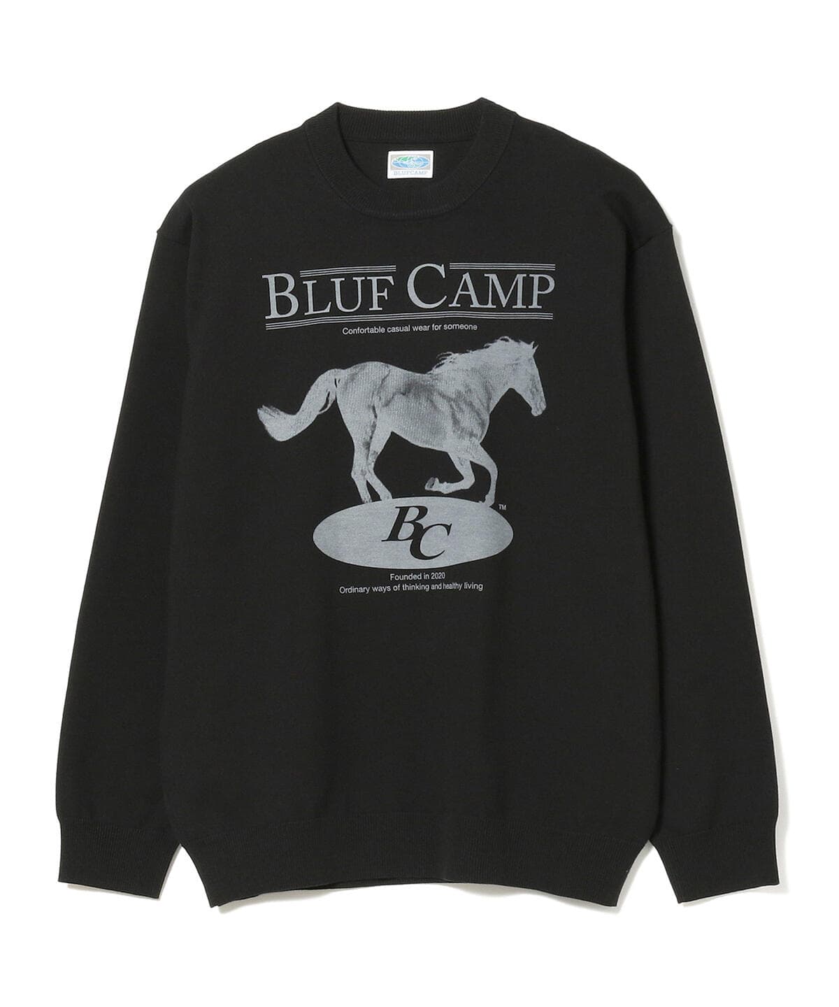 BEAMS [BEAMS] BLUFCAMP / Printed-Cotton Sweater (tops knit ...