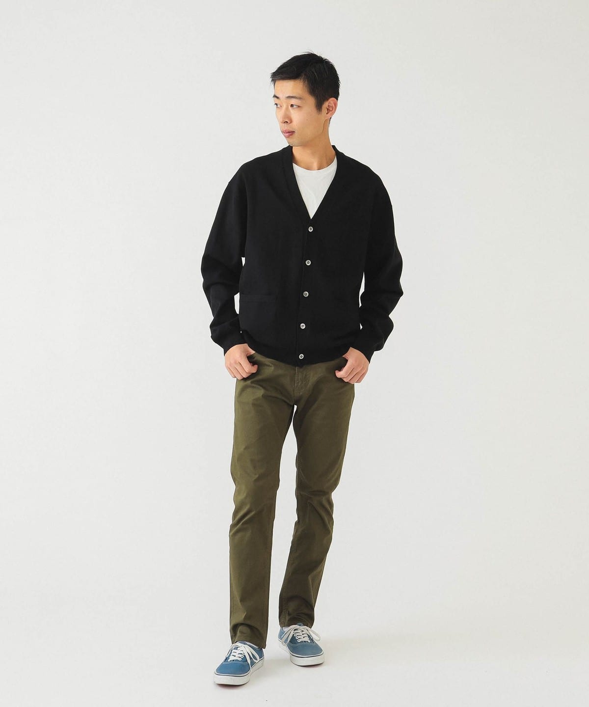 beams トップ ベーシック カーディガン