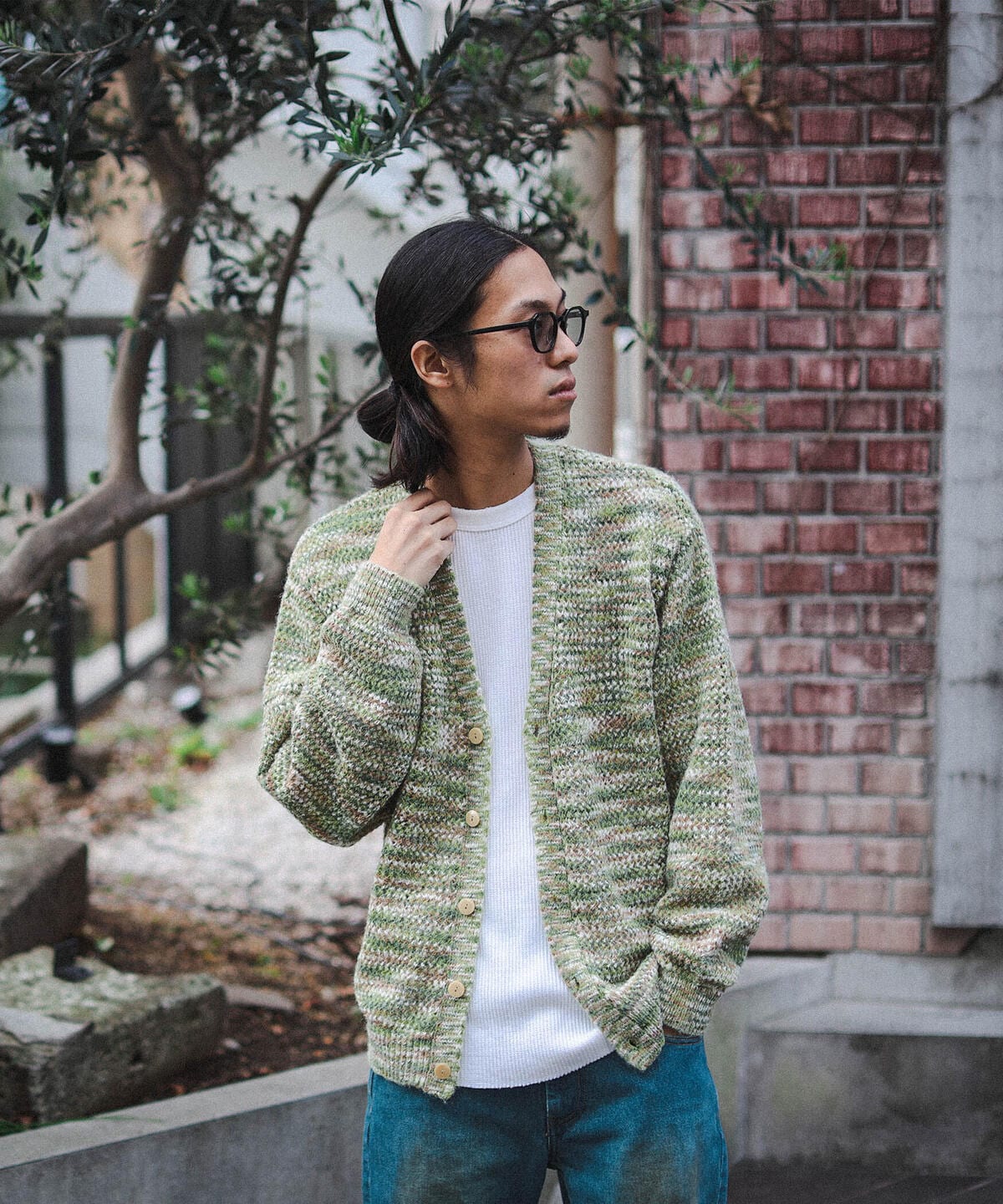 [Outlet] BEAMS / 5 gauge crochet cardigan