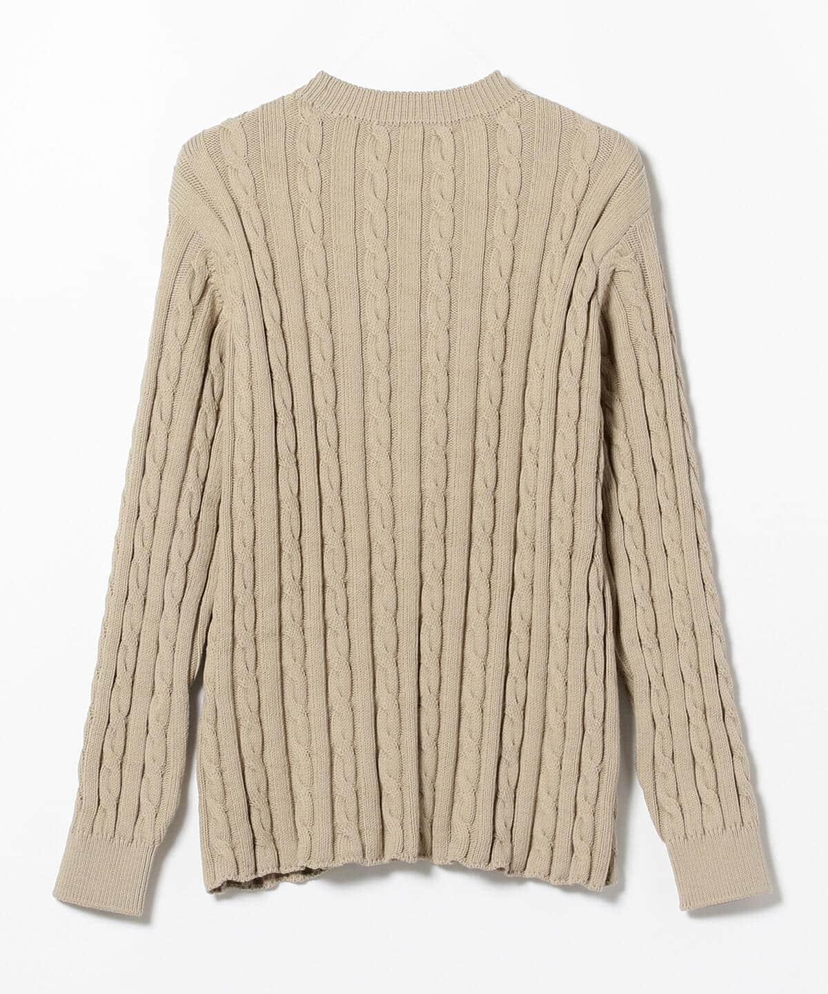 BEAMS（ビームス）AURALEE / COTTON CORD CABLE KNIT BIG