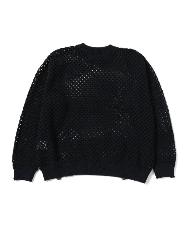 BEAMS (BEAMS) UNUSED / Crochet Crewneck Sweater (Tops, Knitwear 