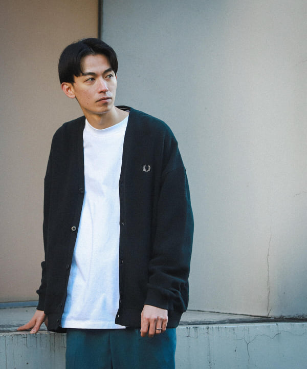 BEAMS（ビームス）FRED PERRY × BEAMS / 別注 ピケ カーディガン 