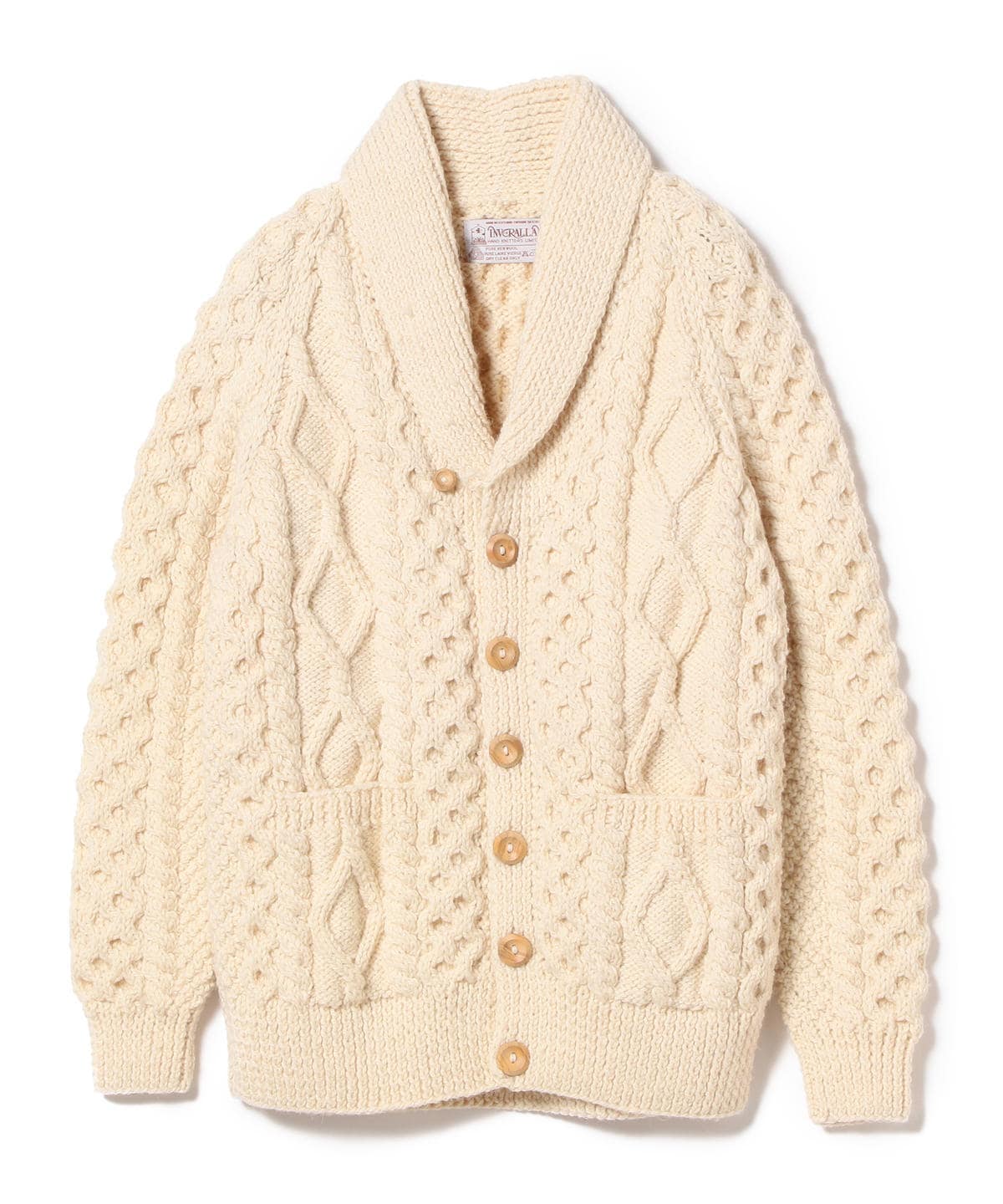 INVERALLAN インバーアラン / 6H Shawl Collar Cardigan トップス MEN NATURAL XS INVERALLAN インバーアラン / 6H Shawl Collar Cardigan トップス MEN NATURAL XS