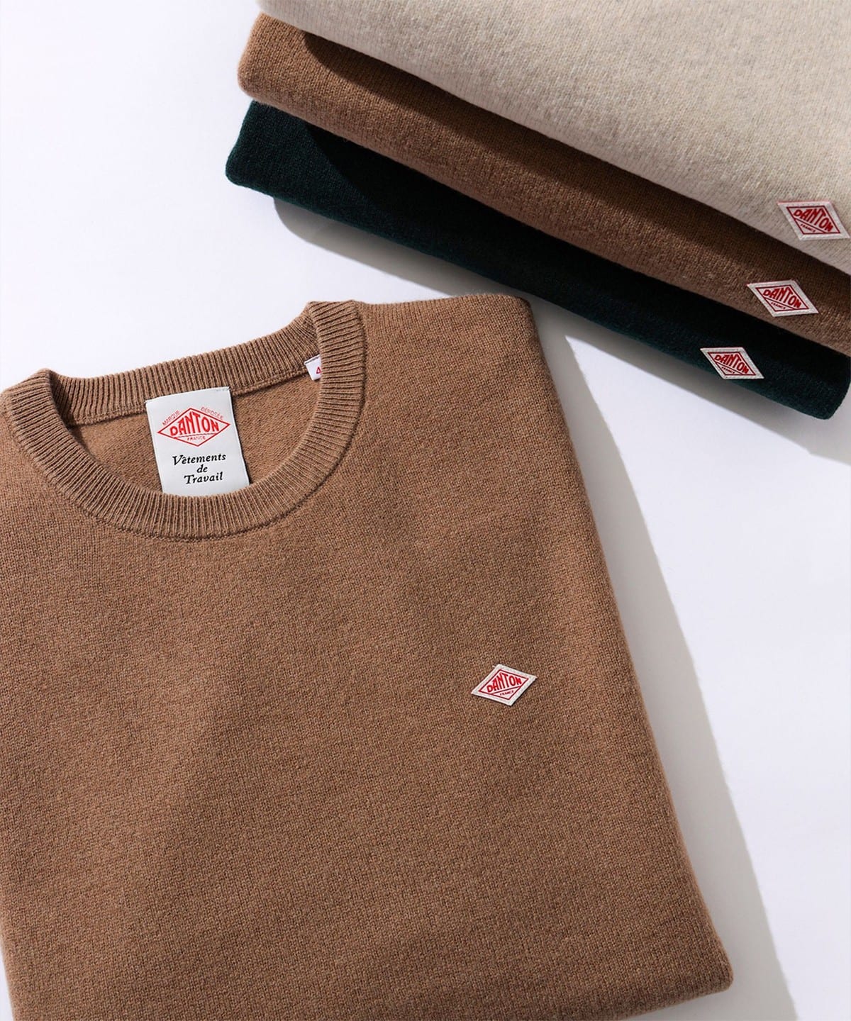 BEAMS（ビームス）DANTON / Lambswool Crew Neck Knit 