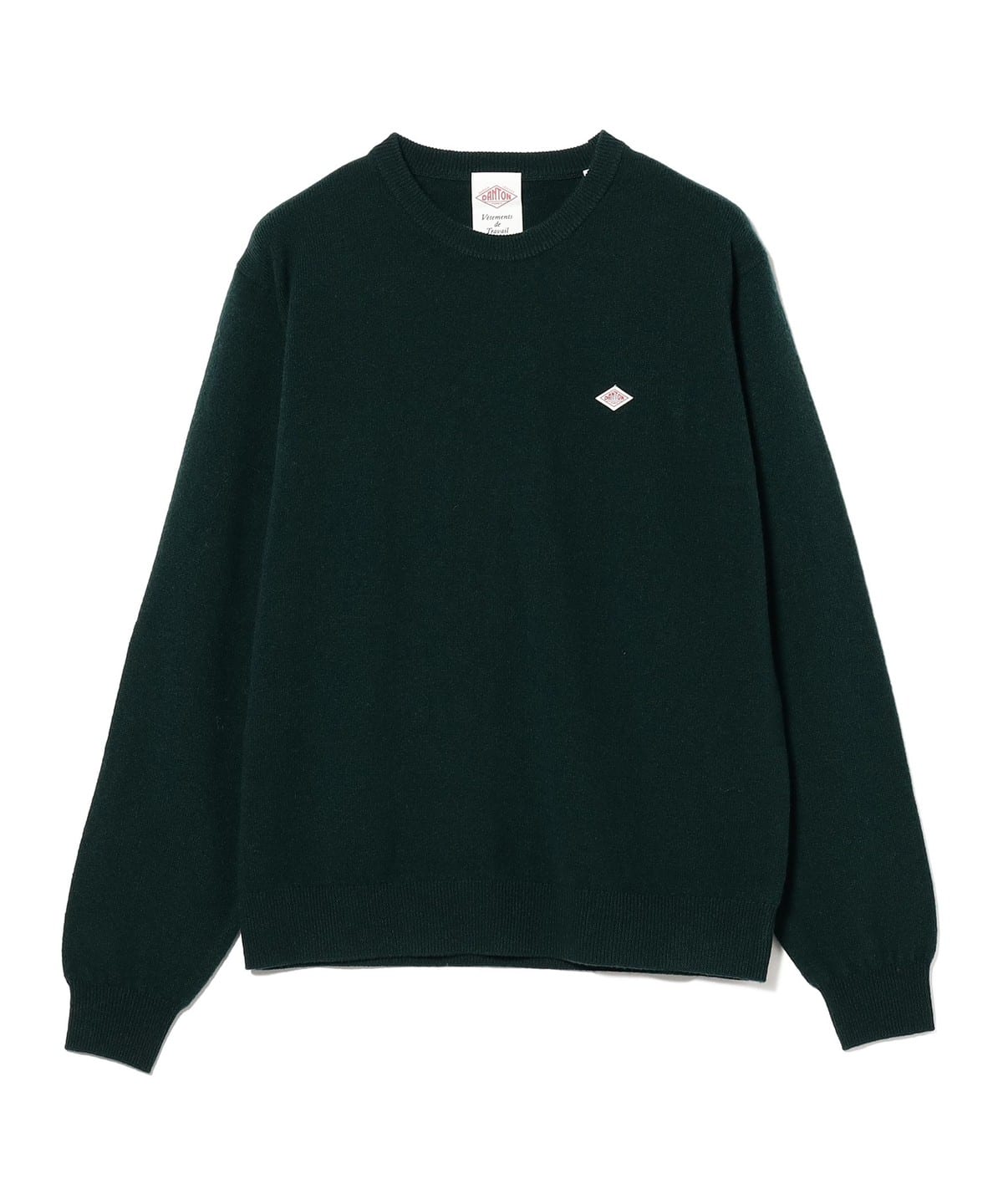 DANTON ダントン / Lambswool Crew Neck Knit トップス MEN DK. GREEN 44