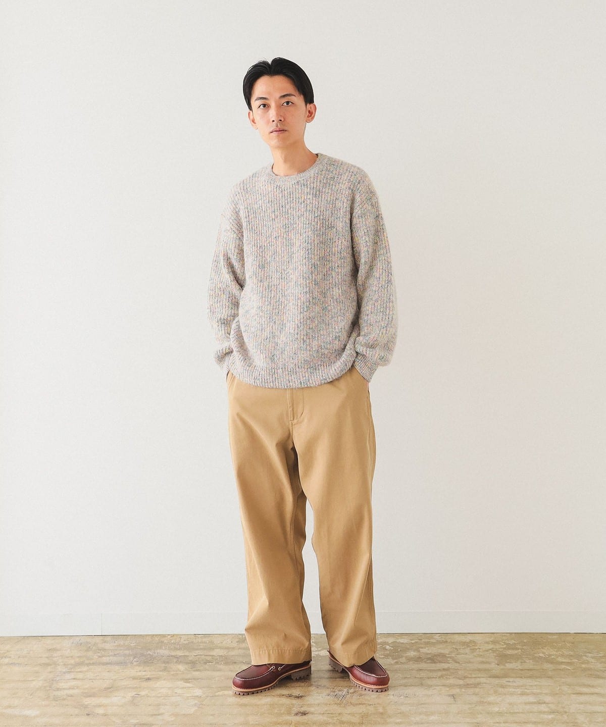 BEAMS（ビームス）5ゲージ シャギー クルーネック ニット