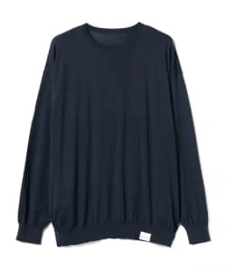 BEAMS（ビームス）COMOLI / BLACK CREW NECK KNIT（トップス ニット