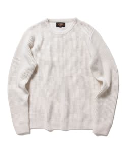￥▲BEAMS PLUS / カシミヤ 畦編み クルーネック ニット