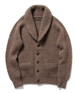 ￥▲BEAMS PLUS / ハイランドウール ショールカラー ニット カーディガン