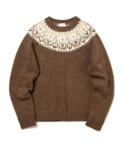 ▲Jamieson’s × BEAMS / 別注 アンカー柄 ニット