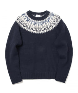 ▲Jamieson’s × BEAMS / 別注 アンカー柄 ニット