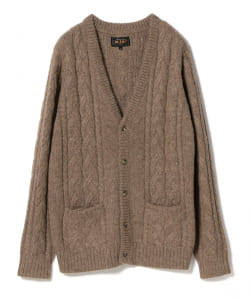 ▲BEAMS PLUS / ケーブル編 カーディガン