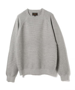 ▲BEAMS PLUS / ガーター網 クルーネックニット