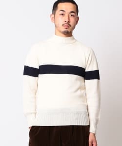 ▲KAPTAIN SUNSHINE × BEAMS PLUS / 別注 シームレス ネイヴァル セーター