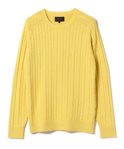 ▲BEAMS PLUS / ケーブルクルーネックニット