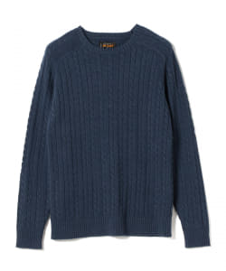 ▲BEAMS PLUS / ケーブルクルーネックニット