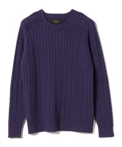 ▲BEAMS PLUS / ケーブルクルーネックニット