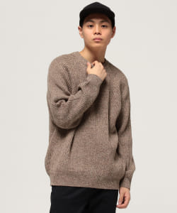 ▲BEAMS / 畔編み クルーネック ニット