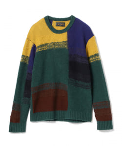 ▲BEAMS PLUS / ジャカード切替ニット