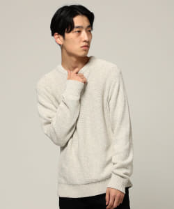 ▲BEAMS / サイド リブ クルーネックニット