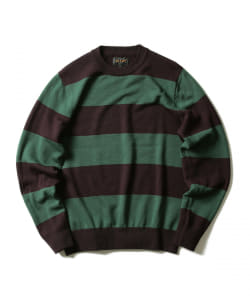 ▲BEAMS PLUS / ウールパイル ボーダーニットクルー