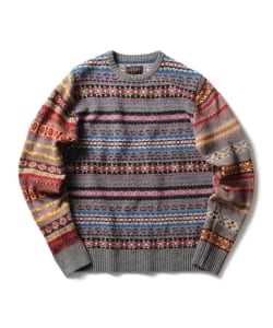 ▲BEAMS PLUS / クレイジーパターン フェアアイル ニット