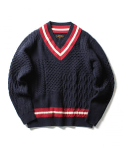 ▲BEAMS PLUS / クレイジーパターン クリケット ニット