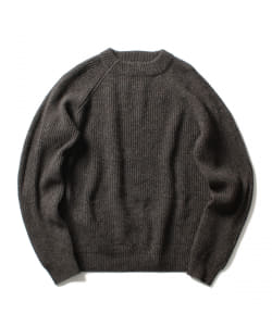 ▲BEAMS PLUS / 畦編み クルーネック ニット