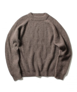 ▲BEAMS PLUS / 畦編み クルーネック ニット
