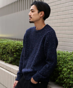 ▲BEAMS / イタリアン ネップ クルーネック ニット