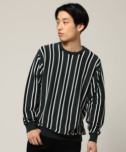 ▲BEAMS / レジメンタルストライプ クルーネック ニット